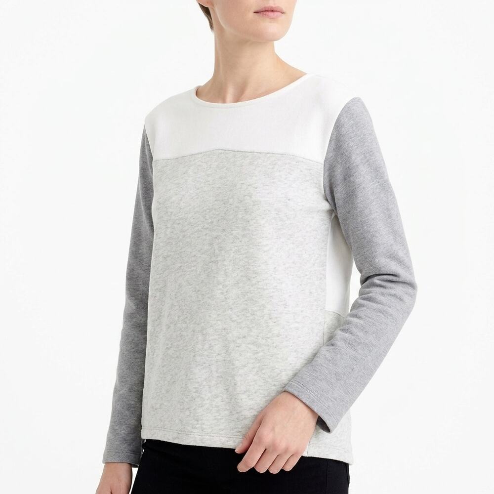 J.Crew White Colorblock Pullover Sweater Women Size S